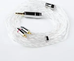 keephifi Earphone Cable-KBEAR [Limpid] 4 Core Upgraded Cable 4N Purity Silver Headphone Cable with Straight Plug, for T2PRO Opal I4 SHUOER S10 ST10 KP520 (MMCX, 2.5MM)