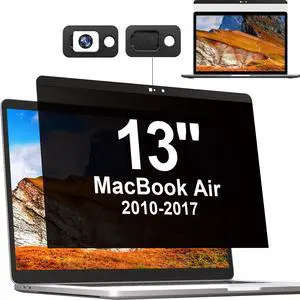 Mamol Privacy Screen MacBook Air 13 Inch (2010-2017), Magnetic Removable Anti Blue Light Glare Filter Anti Spy Screen Protector with Camera Cover for Apple Mac 13'' Laptop (A1369, A1466)