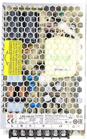 MEAN WELL LRS-150-24 Switching Power Supply 156W 24V 6.5Amp Single Output (LRS Series 150W 24V)