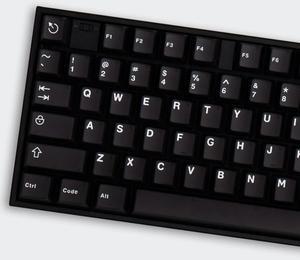 mintcaps Black Translucent Keycaps Cherry Profile Doubleshot Keycap Set 121 Keys Custom Keyboard Keycaps for 60% 65% 75% Cherry MX Mechanical Keyboard