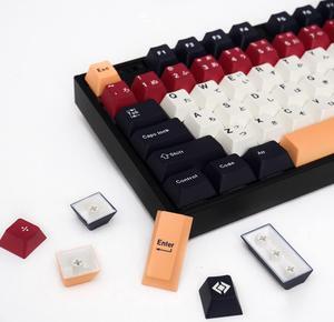 mintcaps PBT Japanese Black White Keycaps Set Cherry Profile Keycaps 129 Keys Dye-Sub Custom Keyboard Keycaps for 60% 65% 70% 75% Cherry Gateron MX Switches Mechanical Keyboards, composition