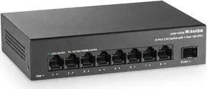 MokerLink 8 Port 2.5G Ethernet Switch with 10G SFP+ Slot, 8x2.5G Base-T Ports Compatible with 100/1000Mbps, Mini Size, Metal Unmanaged Fanless Multigigabit Network Switch