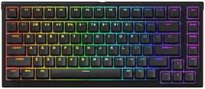 MONSGEEK Rapid Trigger Gaming Keyboard with Magnetic Switches, 75% Wired Mechanical Keyboard MG75S HE Black Shine-through (Kailh Pink Magnetic)