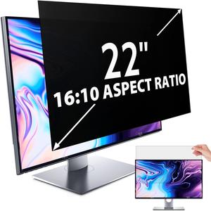 Peslv Privacy Screen for Computer Monitor 22 Inch 16:10 Aspect Ratio, Anti Blue Light Glare Removable 22 in Privacy Screen Filter Protective Film, HD 22 Inch Privacy Screen Protector for Monitor
