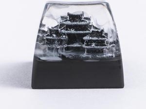 REDQIN Artisn Keycap Custom Keycaps Black Samurai Japanese Dojo Handmade Resin Escape Artisan Keycaps for Mechanical Keyboard Keycap Cherry MX Switch