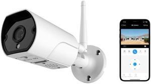 SECUEYE 1920P Bullet IP Camera WiFi/Wired Outdoor Security 10x Digital Zoom Night Vision Motion Detection IP65 Waterproof 24/7 Recording (5MP)