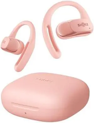SHOKZ OpenFit Air - Open-Ear Headphones, True Wireless Earbuds, Water Resistant, Secure Earhooks for Daily Use, Pink