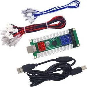 SJ@JX Development Keyboard Encoder Board Game Controller DIY LED Keyboard Development Board Media Music USB Encoder Arcade DIY Kit