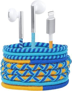 URIZONS Rope Braided Earphones with Mic, Kids Earbuds, in-Ear Lighting Headphones,Tangle-Free Cord Wrapped for iPhone 7, 8,11,12.13,XR MAX