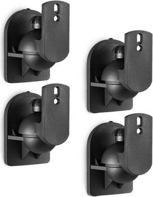WALI Speaker Wall Mounts, Bookshelf Speaker Wall Mount Brackets, Surround Sound Speaker Mounts, Hold up to 7.7 lbs, (SWM402), 4 Pack, Black