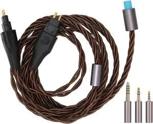 Earphone Cable for HD650 HD660S HD6XX HD600 HD660 HD580 Lossless Sound, Superior Performance, Three Frequency Balance, Widely Compatible with 2.5MM, 3.5MM, 4.4MM Plugs