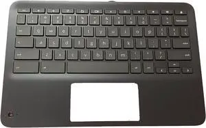 LTPRPTS Replacement Laptop Upper Case Palmrest Non-Backlit Keyboard with WFC Assembly Part for HP Chromebook X360 11 G3 EE CB x360 11 G3 L92215-001 Black