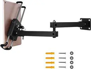 GSRUAN Tablet Wall Mount Bracket for 7-13 inch Tablets, Anti-Theft Adjustable Stand Holder for Exhibition Halls, Meeting Rooms, Classroom, Supermarket, etc.