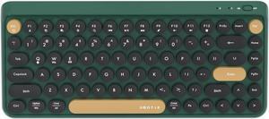 UBOTIE Portable Bluetooth Colorful Computer Keyboards, Wireless Mini Compact Retro Typewriter Flexible 84Keys Design Keyboard