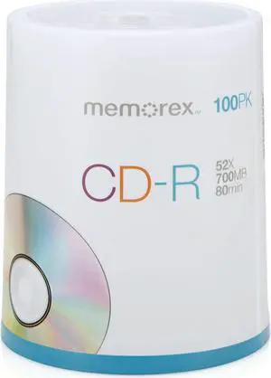 Memorex 700MB/80-Minute 52x CD-R Media 100-Pack Spindle