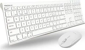 Macally Bluetooth Wireless Keyboard and Mouse Combo for Mac, Fully Apple Compatible