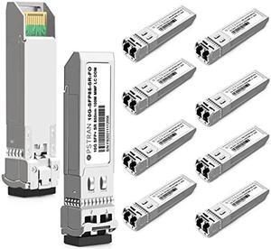 OPSTRAN 10GBASE-SR SFP+ Optical Transceiver Module Compatible with Fortinet FN-TRAN-SFP+SR FS-TRAN-SFP+SR FG-TRAN-SFP+SR 850nm 300m DDM Duplex LC MMF 10 Pack