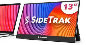 SideTrak Solo Pro 13' Freestanding Portable Monitor | 1080p LED .04' Thin | Kickstand | 10ms Response Time | 60Hz Refresh Rate | USB-C, Mini HD | 1.3 lbs. Travel Monitor