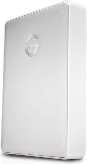 G-Technology 4TB G-DRIVE Mobile USB-C (USB 3.1 Gen 1) Portable External Hard Drive, Silver- 0G10348