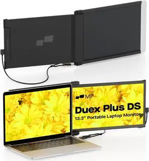 Duex Plus DS Portable Monitor - 2025 Mobile Pixels 13.3" FHD 1080P Laptop Monitors, USB Type-C/HDMI Plug and Play Laptop Monitor Extender for 13"-14.5" Laptops, Windows/macOS/Android/Switch Compatible