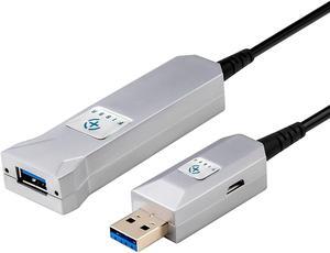 FIBBR USB 3.0 Cable A-Male to A-Female Active Extension Cable Cord,High Speed 5Gbps Data Transfer, Use with PlayStation, Xbox, Card Reader, Printer, Hard Drive & More (50ft)