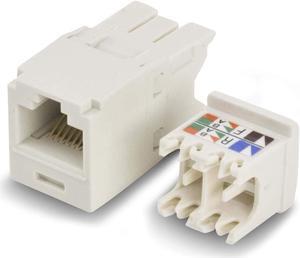 Panduit Mini-Com TX6 Plus Giga-Channel Cat6 Jack, Off-White, Box of 50 CJ688TGIW