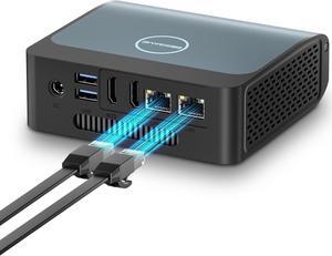 BOSGAME Mini PC E1, 16GB DDR4 512GB SSD, Intel Alder Lake-N100 (up to 3.4GHz), 2.5G Dual LAN Mini Computer Supports WiFi5, BT5.2, USB3.2 * 4, 4K@60Hz Triple Display, Home-Server/Network Firewall