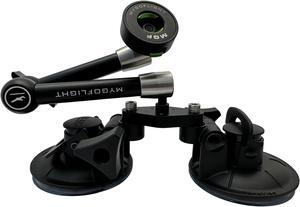 MYGOFLIGHT Flex Double Suction Adjustable Handsfree Flight Travel iPad/Tablet Sport Mount with 360 Degree Rotation, Black, (MNT-1815)