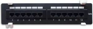 Beszin 12 Port Cat.5E 110 Type Vertical Patch Panel with Mounting Bracket