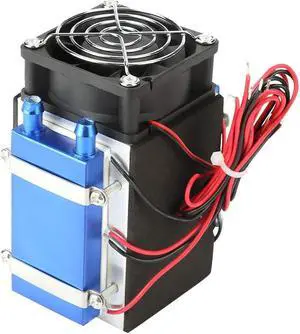 Semiconductor Cooler DC 12V 4 Chip Semiconductor Refrigeration Machine Cooler DIY Radiator Air Cooling Device(DC 12V 4 Chip)