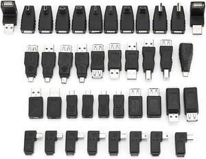 Multiple USB2.0 Adapter,40 pcs Different HighSpeeds USB2.0 Adapters,HighQuality and Practical Toolkit,