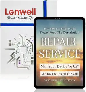iPad Pro 11 1st/ 2nd Gen True Original OEM Display Digitizer LCD Screen Replacement Touch Assembly A1934 A1979 A1980 A2013/A2068 A2228 A2230 Premium Repair Kit (Repair Service)
