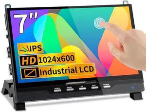 Magedok 7 Inch HDMI Touchscreen Display Compatible with Raspberry Pi 5,1024x600 Pixel IPS,Sunlight Readable,Built-in Speakers,Driver-Free