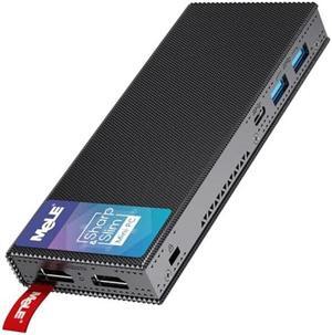 MeLE Fanless Stick PC PCG02 Pro N100 8GB/256GB, 2024 reddot Winner Mini Computer Stick Dual HDMI 4K 4266MHz LPDDR4 WiFi5 Gigabit Ethernet USB Type-C PD3.0 Slim PC on Business Office IOT Media Home