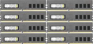 NVTEK 128GB (8X16GB) DDR4 3200MHZ PC4-25600 2Rx8 1.2V 288-PIN Non-ECC Unbuffered UDIMM Desktop PC Computer Memory KIT