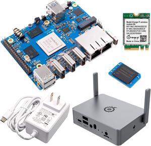 Orange Pi 5 Plus 32GB with 256GB eMMC Rockchip RK3588 8 Core 64 Bit Single Board Computer, 2.4GHz Frequency WiFi Bluetooth Run Orange Pi OS, Android, Debian, Ubuntu (Pi 5 Plus 32G+Case+eMMC+R6+Supply)