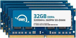 OWC 128GB (4x32GB) DDR4 3200MHz PC4-25600 CL22 2RX8 Non-ECC SODIMM 1.2V 260-pin Laptop Notebook Memory RAM Upgrade Module