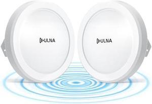 Wireless Bridge, Point to Point WiFi Bridge Outdoor, 5KM PtP/PtMP WiFi Bridge Kit, 5.8G Gigabit Wireless Access Point with Dual Gigabit LAN Ports,14dBi Gain Antenna, 24V PoE Powered, Plug & Play,IP65