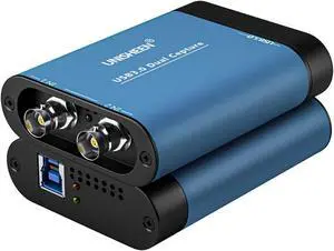 Unisheen USB 3.0 SDI Dual Input Capture Card, 1080P Video Broadcast Game Live Stream, SDI to USB 3.0 HD Live Streaming Video Grabber Converter Free Driver