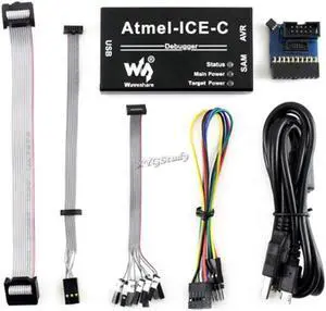 Compatible Powerful Atmel-ICE MCU AVR SAM Xmega Programmer Debugger On-chip Debug Supports JTAG aWire PDI debugWIRE SWD TPI SPI Interface Original ATMEL-ICE-PCBA Inside @XYGStudy