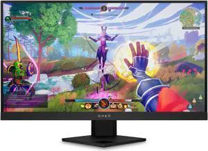 OMEN 25i Gaming Monitor, 1080p IPS FHD Display, 165Hz with 1ms Response Time, VESA HDR 400, NVIDIA G-SYNC Compatible, AMD FreeSync Premium Pro, VESA Mounting, Console Compatible, Eyesafe Screen, Black