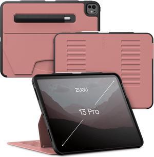 Zugu Case for iPad Pro 13 (M4) 2024, Slim Protective Cover with Apple Pencil Holder, Auto Wake/Sleep, Multiple Viewing Angles - iPad Pro 13 Inch Case, iPad 13 Case, iPad Pro 13 Inch Case - Desert Rose