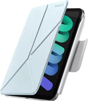 PITAKA for iPad Mini 7 Case A17 Pro (2024), Compatible with iPad Mini 7 (2024) /iPad Mini 6 (2021), Portrait/Landscape Magnetic Case with Pencil Holder, 4 Standing Angles and - Blue