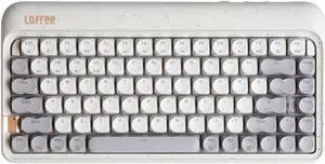 LOFREE Zero ARTZ Mechanical Keyboard, 75% Rechargeable Hot-swappable Keyboards with 3 Types Connection for Windows, Mac OS, Linear Switches/Terrazzo Grey