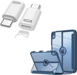 MoKo Lightning Female to USB C Male Adapter, 2 Pack USB-C to Lightning Adapter for iPhone Series/Case with Pencil Holder for iPad 10th Generation