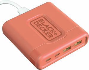 BLACK+DECKER USB C Fast Charger 65W 4 Port Type USB C Charging Station Hub Block Type C Wall Charger Power Strip Adapter Plug 2 USB C 2 USB for iPad iPhone 15 14 13 12 Pro Max Pixel Note Galaxy