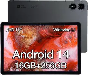 AGM Tablet 11 inch Android 14 Tablets, PAD P2 with 256GB Storage(Expand to 2TB), Helio G99 CPU, 7850mAh, 4 Speakers, Widevine L1 FHD Display,5GHz WiFi, 50MP+8MP,GPS, OTG, Compass