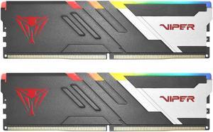 Patriot Viper Venom RGB DDR5 32GB (2 x 16GB) 6400MHz UDIMM Desktop Gaming Memory KIT - PVVR532G640C32K