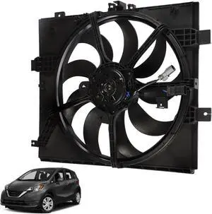 ANTUKO NI3115143 Radiator Cooling Fan Assembly Replacement for 2012 2013 2014 2015 2016 2017 2018 Versa/Versa Note 214819KK0A 214813AB3A
