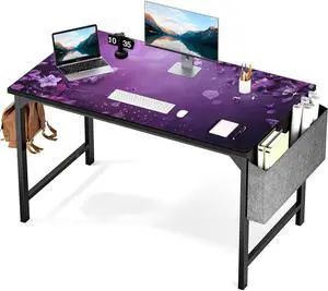 AQQA Cute Purple Butterfly Extra Large 3XL Gaming Mouse Pad, Computer Keyboard Mat with Anti-Slip Rubber Base, Beautiful Desk Mat for Computers, Laptop, Gaming, Office & Home, 48" x 24"